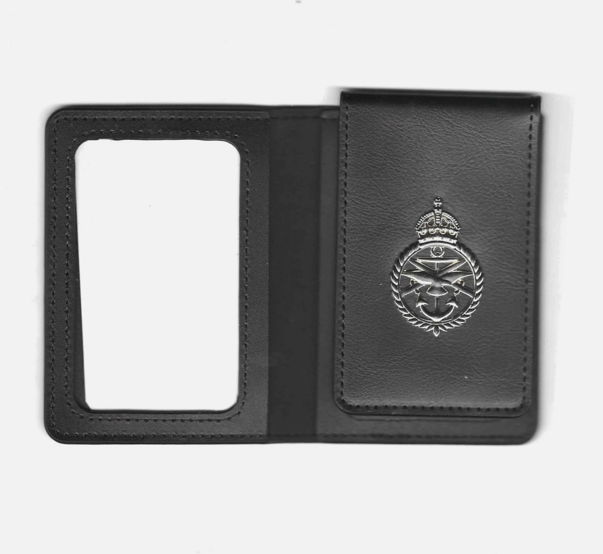 UK Armed Forces MOD90 ID Card Holder - Black Leather Wallet - Image 4