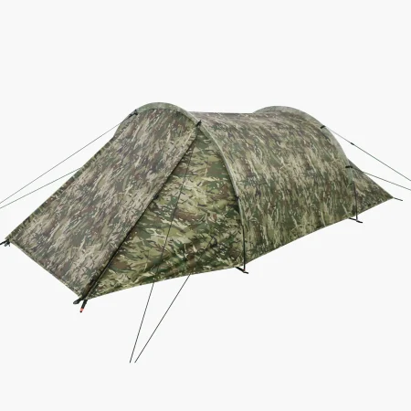 Highlander Blackthorn 2 Tent HMTC Camo Two-Person with Side Storage Area Camping