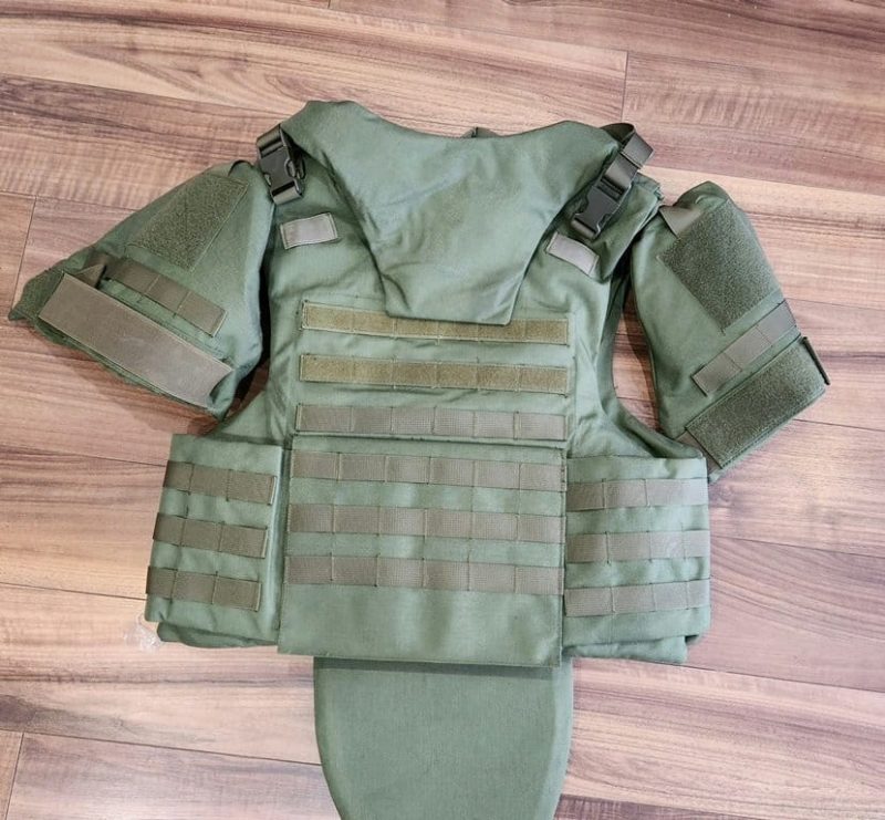 Bulletproof Vest MOLLE Plate Carrier Ballistic Level NIJ 3a Green
