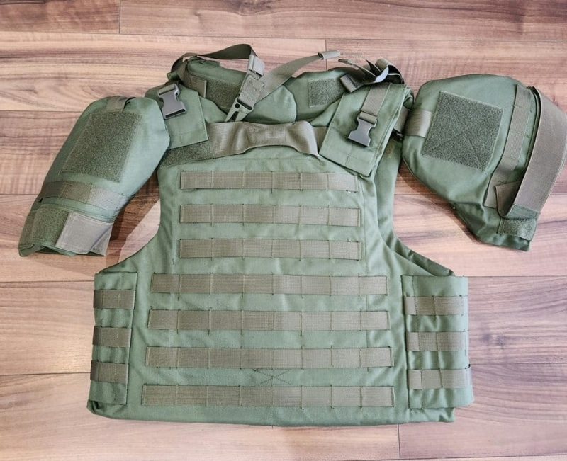 Bulletproof Vest MOLLE Plate Carrier Ballistic Level NIJ 3a Green - Image 2