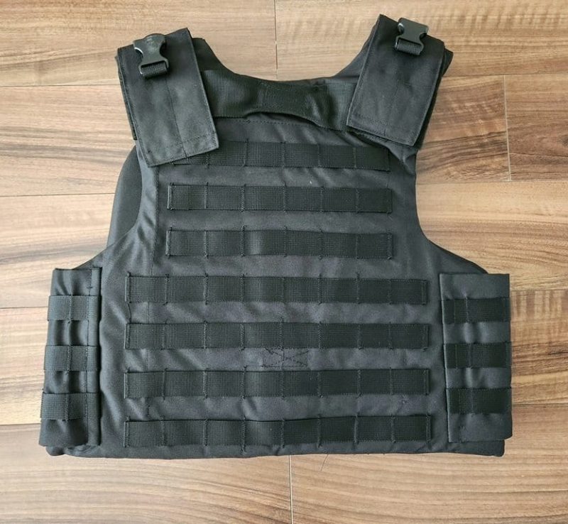 Bulletproof Vest MOLLE Plate Carrier Ballistic Level NIJ 3a Black - Image 4