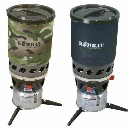 Kombat Cyclone Gas Cooker Stove UK w/ 1.1L Mug Pot Camo Black