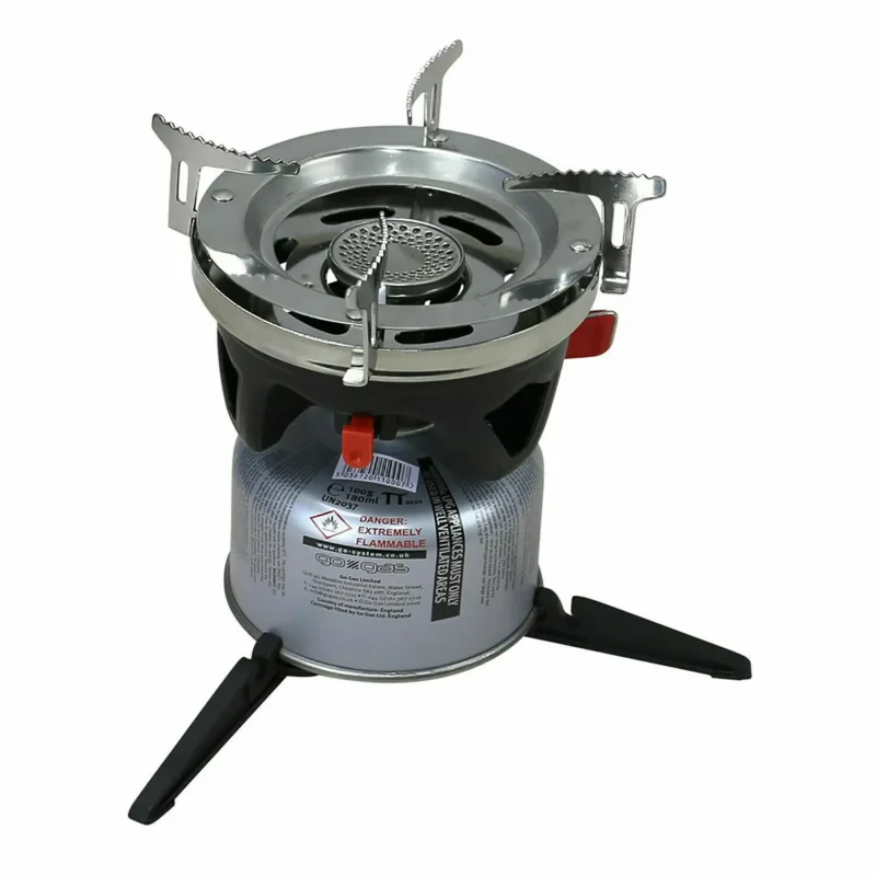Kombat Cyclone Gas Cooker Stove UK w/ 1.1L Mug Pot Camo Black - Image 2