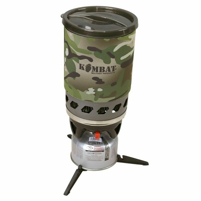 Kombat Cyclone Gas Cooker Stove UK w/ 1.1L Mug Pot Camo Black - Image 3