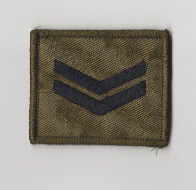 British Army Corporal Rank Badge Combat Patch Hook & Loop Sticky OG Green