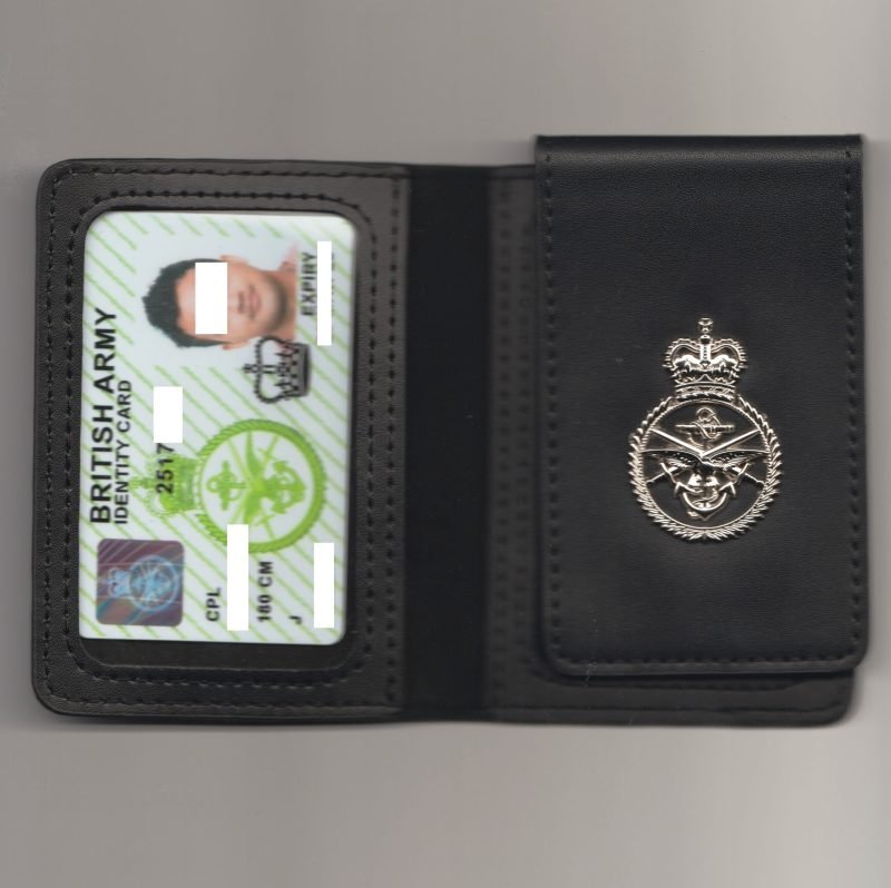 UK Armed Forces MOD90 ID Card Holder - Black Leather Wallet - Image 2