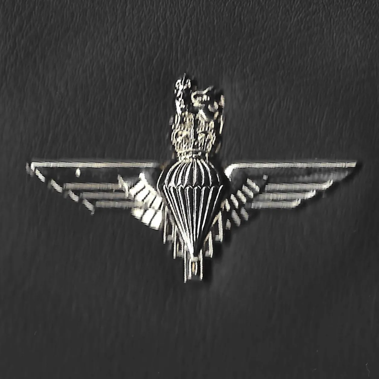 UK Armed Forces MOD90 ID Card Holder - Black Leather Wallet - The Parachute Regiment - Image 2