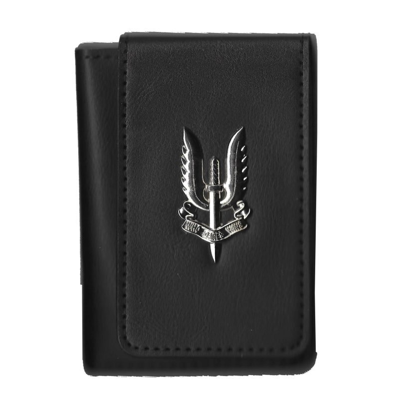 UK Armed Forces MOD90 ID Card Holder - Black Leather Wallet - SAS aka Special Air Service - Image 2