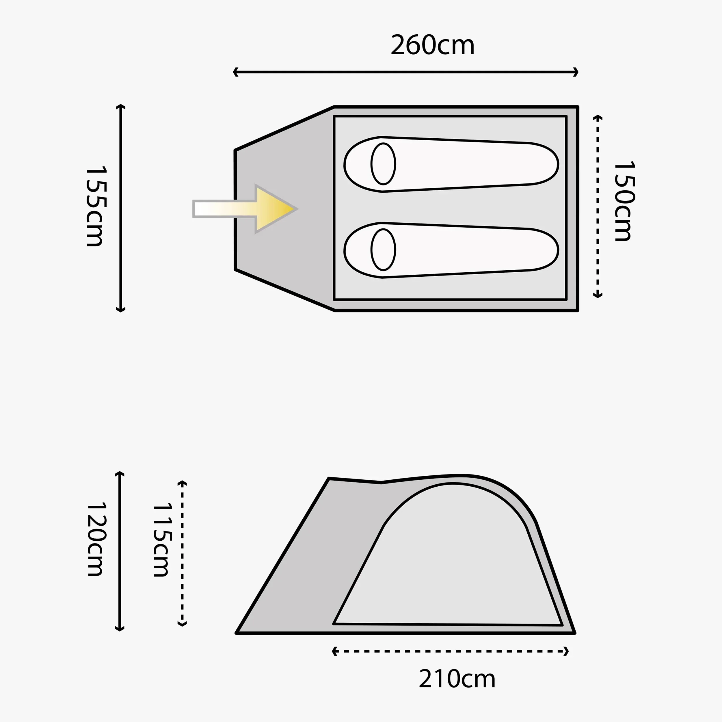 Highlander Juniper 2 Man Dome Tent - Image 8