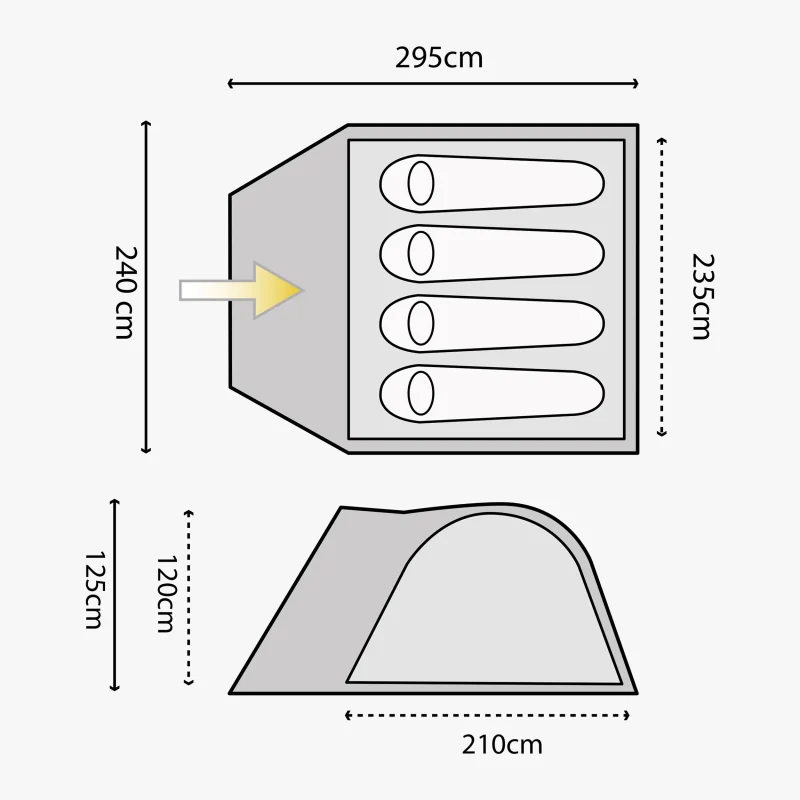Highlander Juniper 4 Man Dome Tent - Image 6