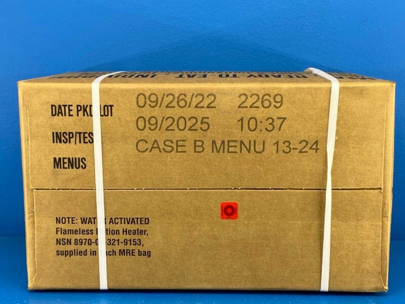 US MREs (Meals Ready to Eat) x 12 Meals with FRH Flameless Ration Heater - Case Packed - Image 4