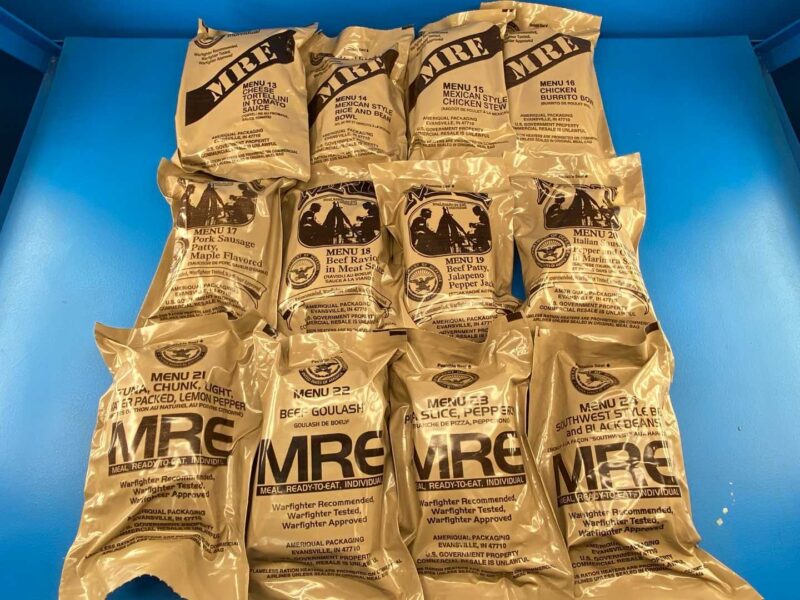 US MREs (Meals Ready to Eat) x 12 Meals with FRH Flameless Ration Heater - Case Packed - Image 2