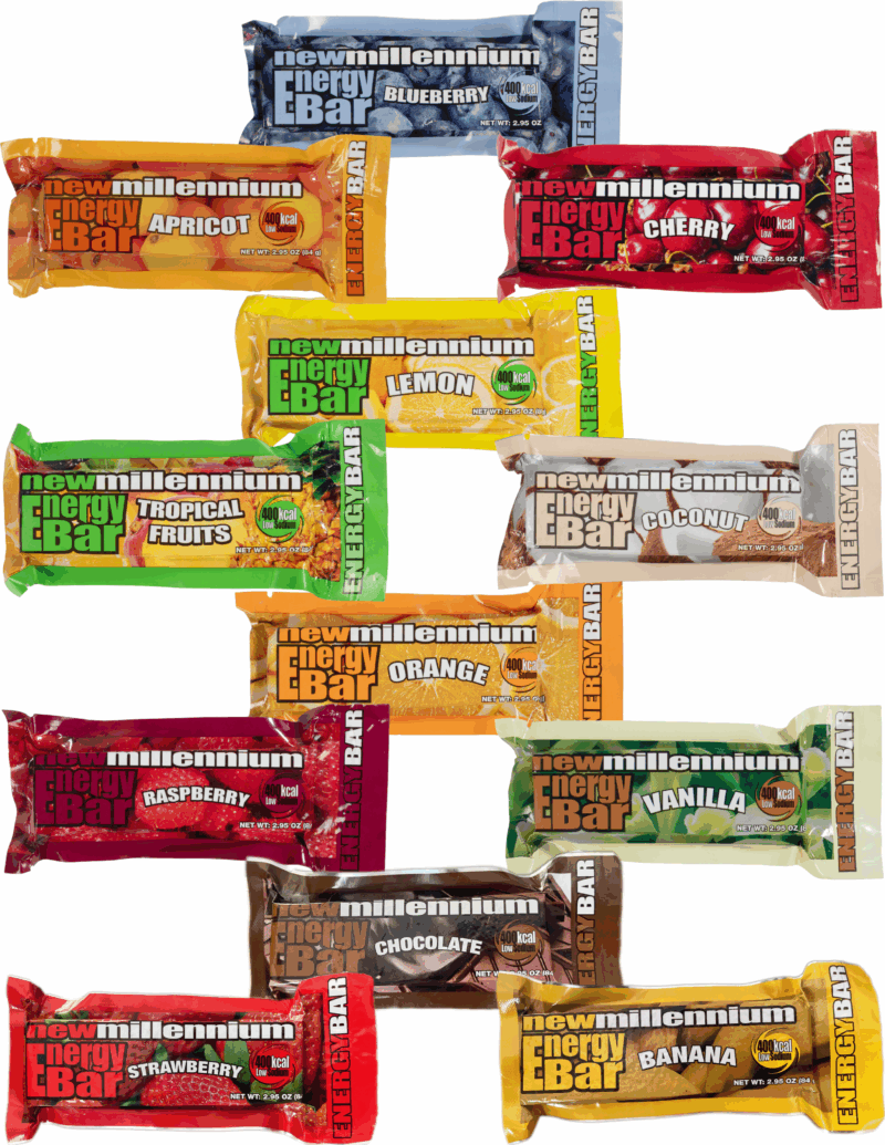 New Millenium Food Energy Bars Emergency Ration 400kl Calorie (3 x Pack)